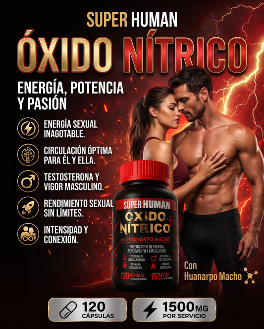 Óxido Nítrico - Aumenta tu Energía, Potencia y Rendimiento Íntimo (120 cápsulas)